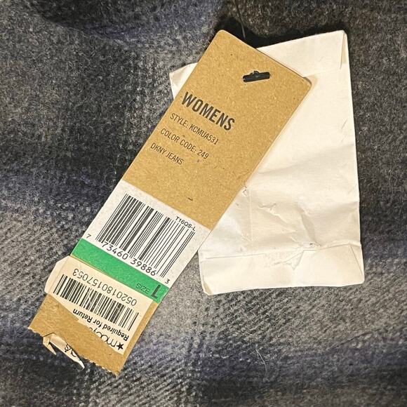 DKNY wool winter coat L plaid shawl collar classic warm jacket elegant trendy - Picture 6 of 8